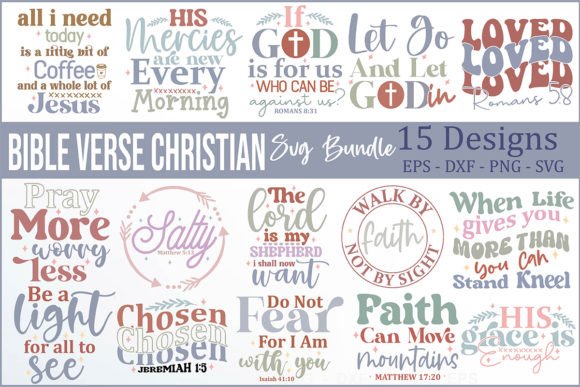 Bible Verse Christian SVG Bundle: Crafts for Digital Publishers