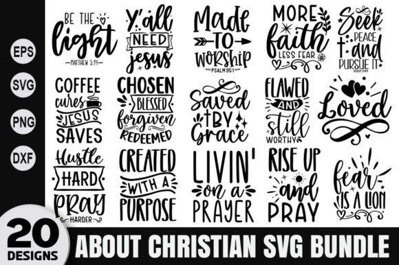 Christian Bundle Svg, Bible Verse Bundle for Crafts