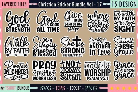 Christian Sticker Bundle Vol - 17 & Crafts