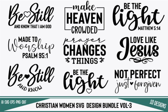 Christian Women Svg Design Bundle Vol-3