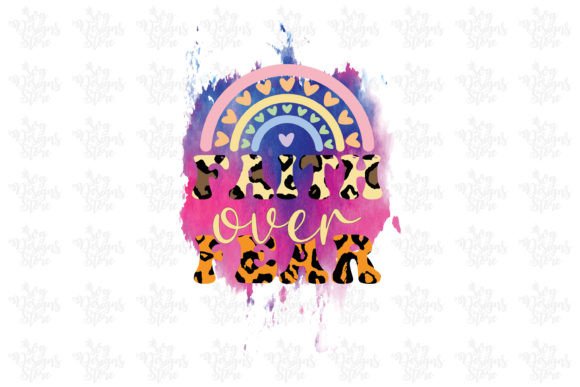 Faith over Fear, Jesus Sublimation Design for Crafts