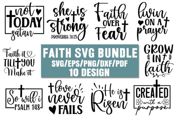 Faith SVG Bundle: Christian and Bible Embroidery Designs