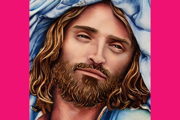 Jesus Christ Portrait Embroidery Design