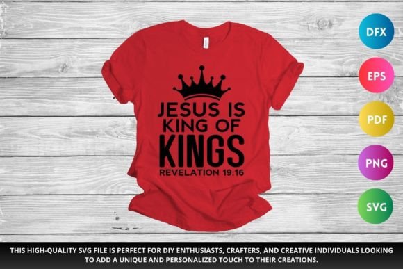 Jesus is King SVG for Crafts and Small Business Branding