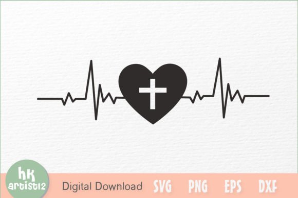 Jesus Love Heartbeat SVG for Crafts