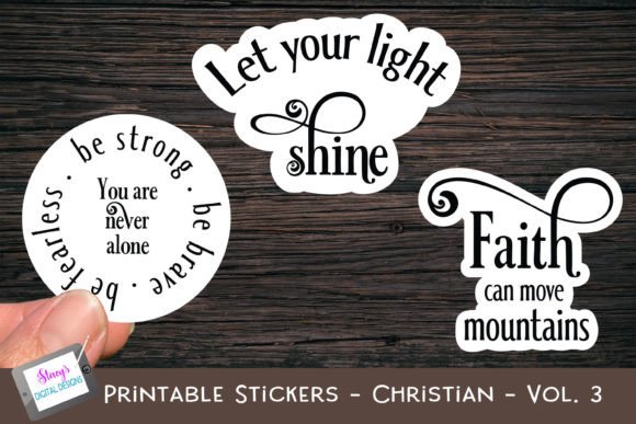Printable Christian Stickers - Vol 3 & Crafts