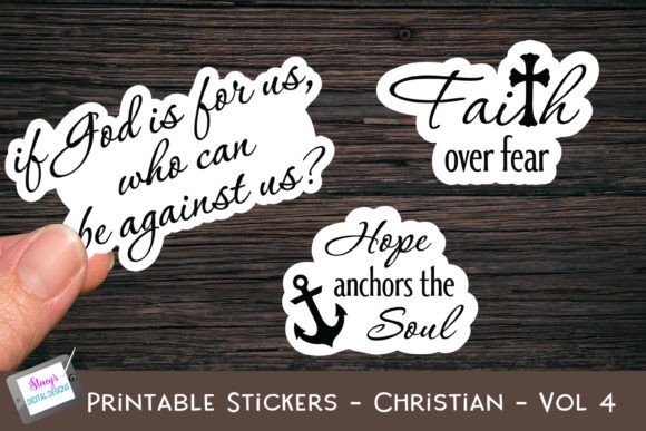 Printable Christian Stickers - Vol 4c in Crafts
