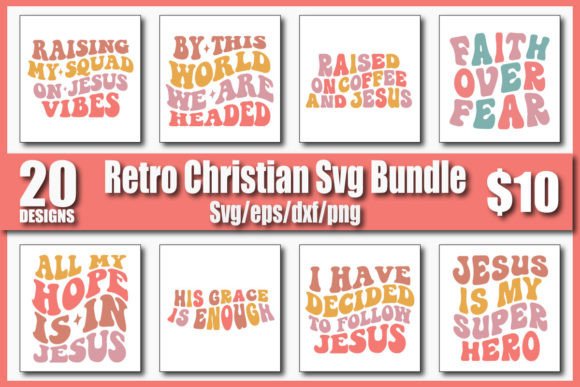 Retro Christian Svg Bundle Vol 1 for Crafts