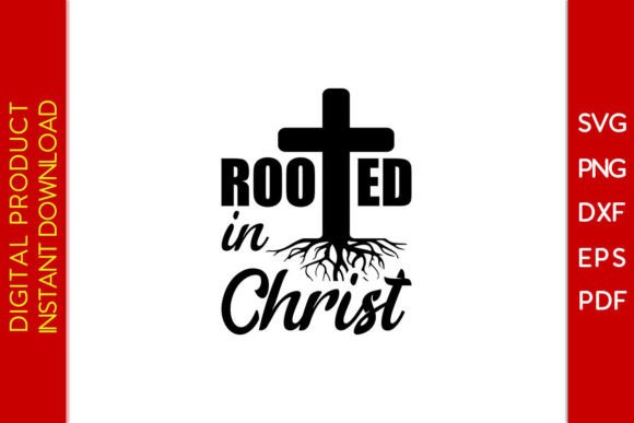 Rooted in Christ Christian SVG Cut File Crafts