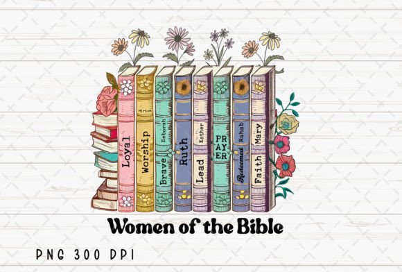 Women of the Bible Retro Christian God Illustrations